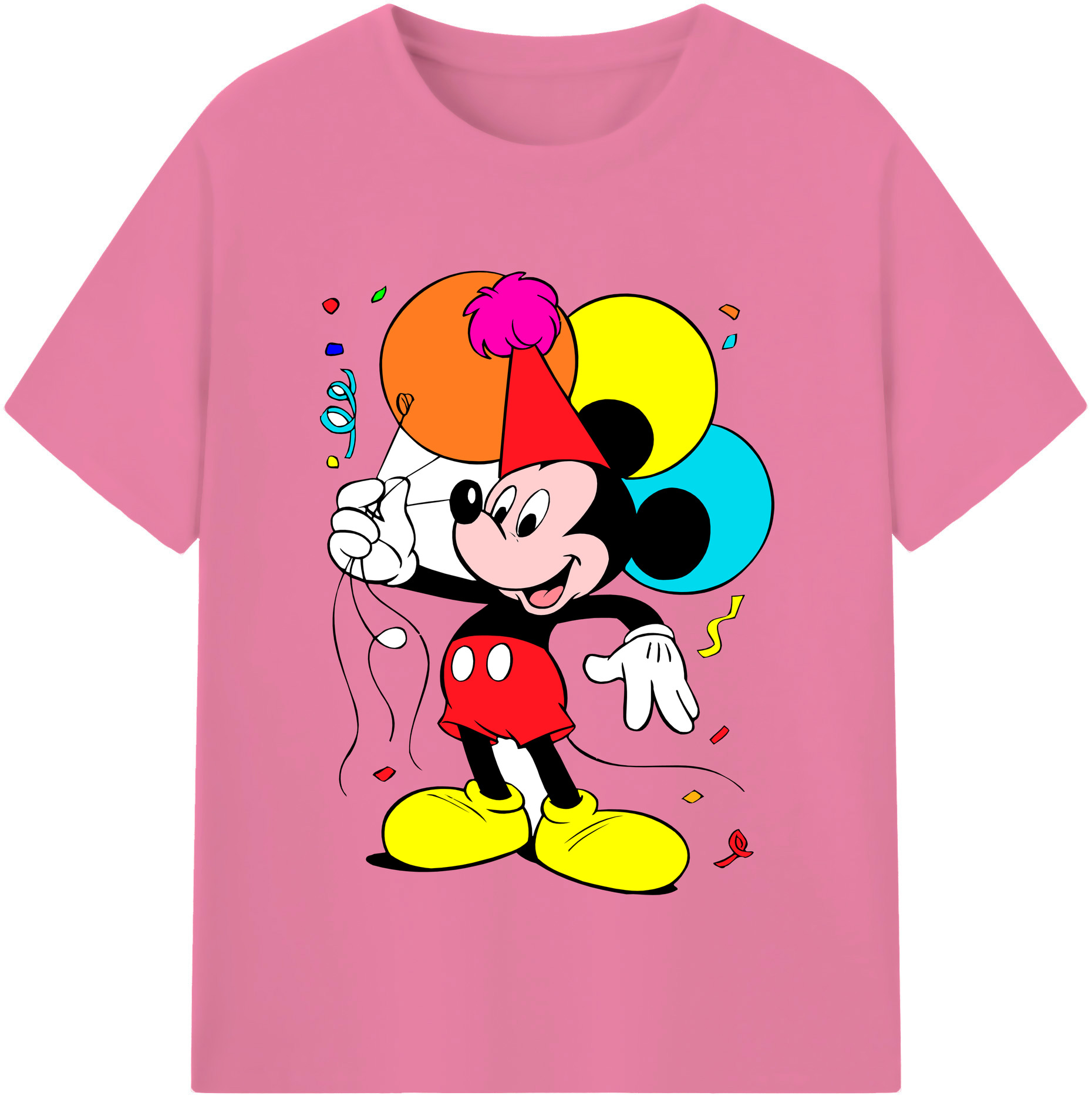 （画像用） ミッキーマウス Mickey Mouse 綿100％半袖Tシャツ（フロントプリント）